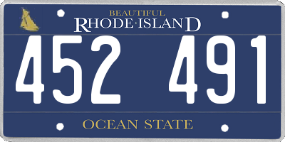RI license plate 452491