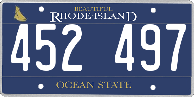 RI license plate 452497