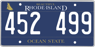 RI license plate 452499
