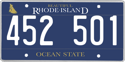 RI license plate 452501