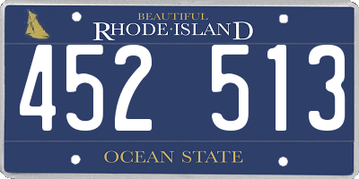 RI license plate 452513