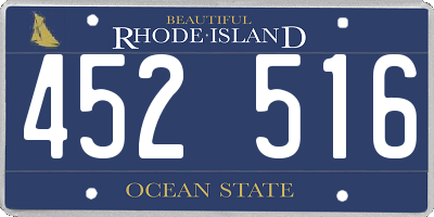 RI license plate 452516