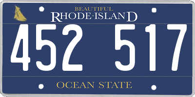 RI license plate 452517