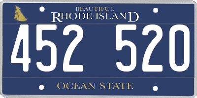 RI license plate 452520