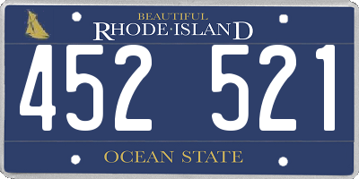 RI license plate 452521