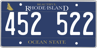 RI license plate 452522