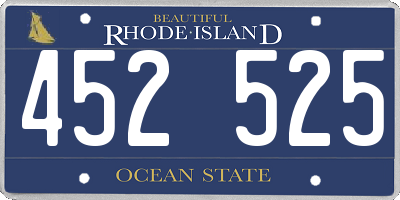 RI license plate 452525