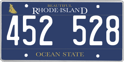 RI license plate 452528