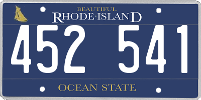 RI license plate 452541