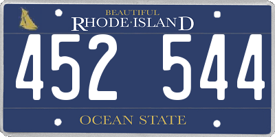 RI license plate 452544