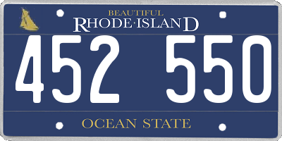 RI license plate 452550