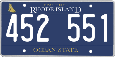 RI license plate 452551
