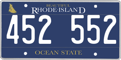RI license plate 452552