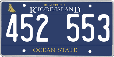 RI license plate 452553