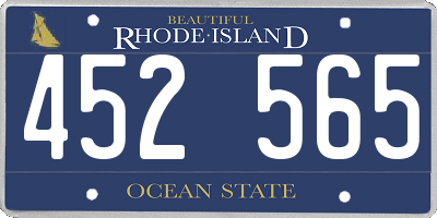 RI license plate 452565