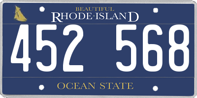 RI license plate 452568
