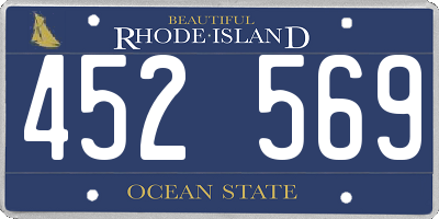 RI license plate 452569