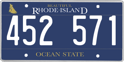 RI license plate 452571