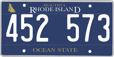 RI license plate 452573