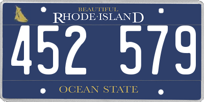 RI license plate 452579