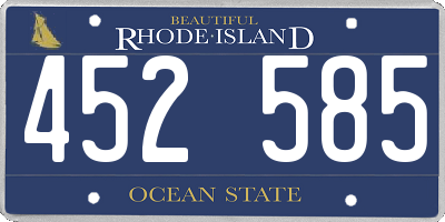 RI license plate 452585