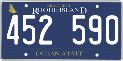 RI license plate 452590