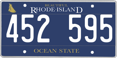RI license plate 452595