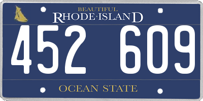 RI license plate 452609