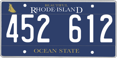 RI license plate 452612
