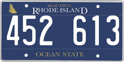 RI license plate 452613
