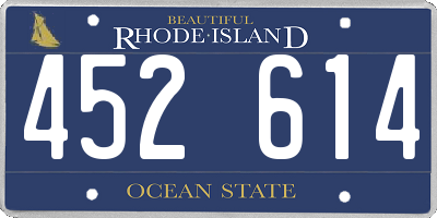 RI license plate 452614
