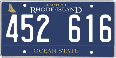 RI license plate 452616