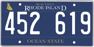 RI license plate 452619