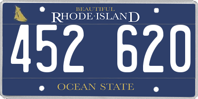 RI license plate 452620