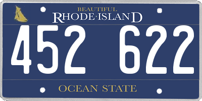 RI license plate 452622