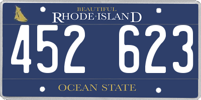RI license plate 452623