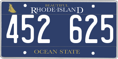 RI license plate 452625