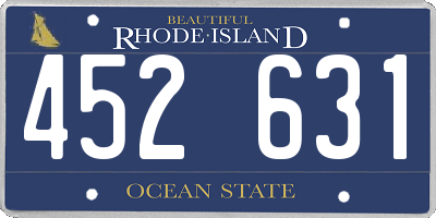 RI license plate 452631