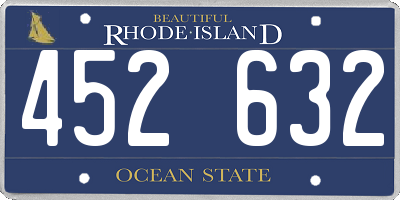 RI license plate 452632