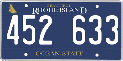 RI license plate 452633