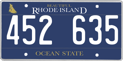 RI license plate 452635