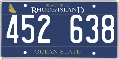RI license plate 452638