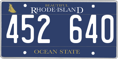 RI license plate 452640