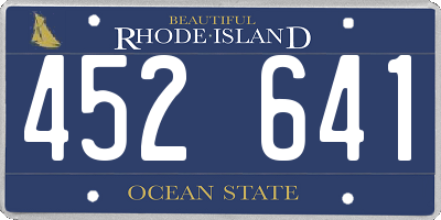 RI license plate 452641