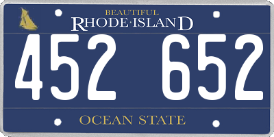 RI license plate 452652