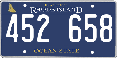 RI license plate 452658