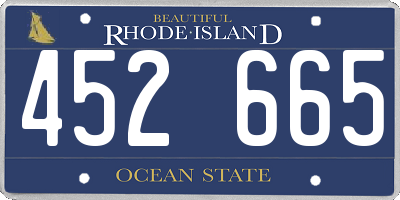 RI license plate 452665