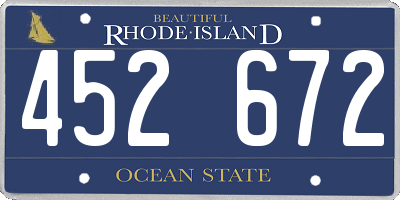 RI license plate 452672