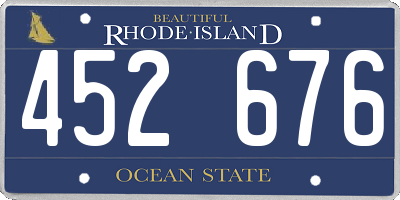 RI license plate 452676