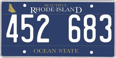 RI license plate 452683